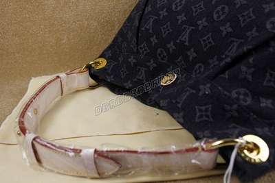 discount louis vuitton handbags monogram denim m40494 black wholesale