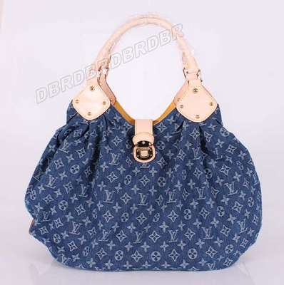 discount louis vuitton handbags monogram denim m95515 blue wholesale